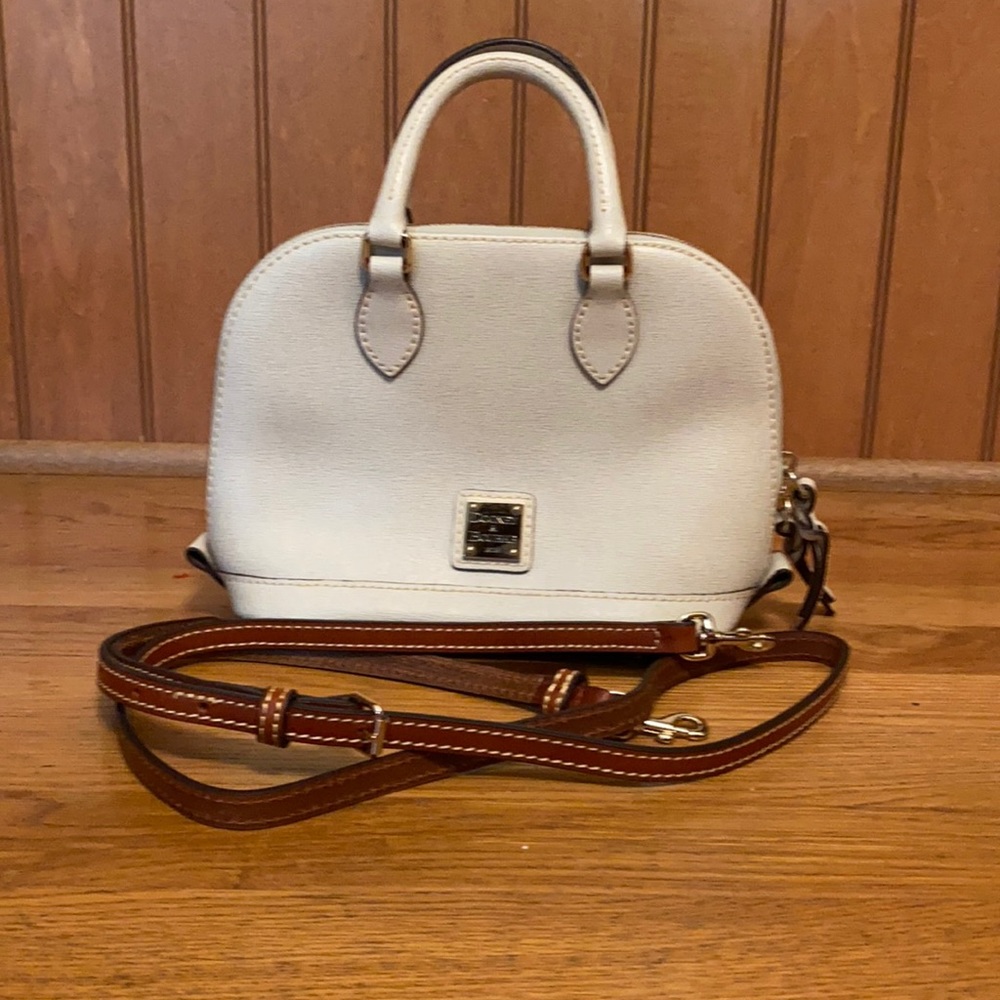 COPY - Dooney and Bourke white mini satchel, neve…